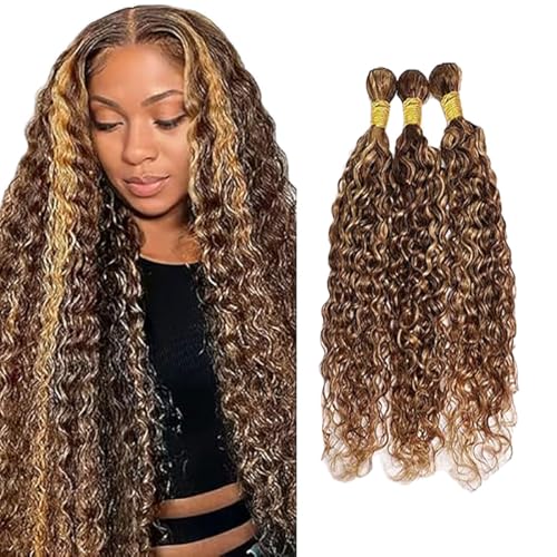 Tissage cheveux humain bouclés Water Wave idéal pour des coiffures d'été blondes