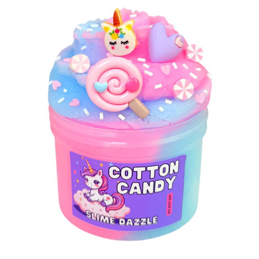 Amazon.com: Cotton Candy Cloud Slime 8 oz – Pink & Blue Drizzly