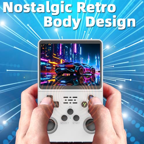 Image of EWDGOES R36S Handheld Game Console 3.5 inch Preinstalled Emulator System White 32GB+64GB