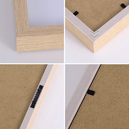 Artbyhannah 11X14 Inch Framed Minimalist Wall Art Set With Framed Pictures Woman's Body Shape Line Art For Room Wall Decor, Set Of 3, Natural Frames #TOP4