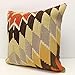 Kilimwarehouse Throw Pillow Cover 20x20 inch (50x50 cm) Retro Pillow Living Room Kilim Pillow Cover Novelty Home Decor Handmade Kilim Cushion Cover Decorative Pillow Bohemian Cushion