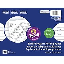 School Specialty Handwriting Paper - 1/2 Rule, 1/4 Dotted, 1/4 Skip - 10 1/2 x 8 inch - 500 Sheets