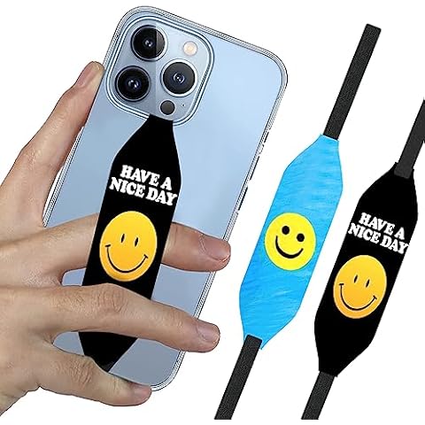 Switchbands Universal Phone Grip Strap| Pack of 2| Reversible Phone Hand Strap for Phone Cases As Phone Loop Holder| Secure Handling by Comfortable Phone Strap - Have A Nice Day Cover