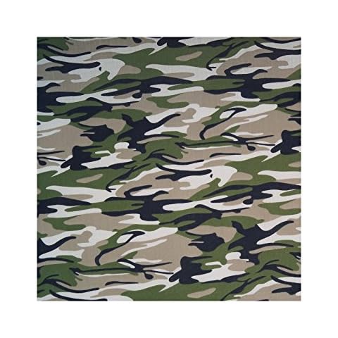 1 Metre Green Black Camouflage Fabric Cover