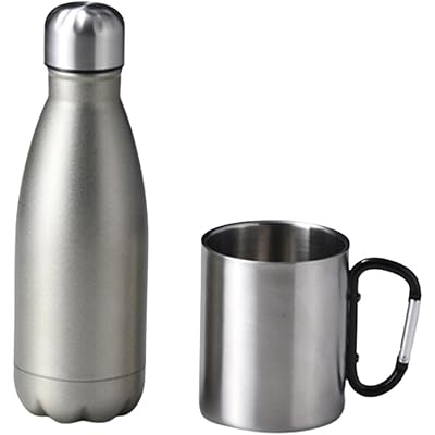 J-kitchens Select 水筒 セット ステンレス ペットボトル （ 真空二層構造 ）＆ マグカップ （ 中空二層構造 ）セット ボトル350ml 、 …