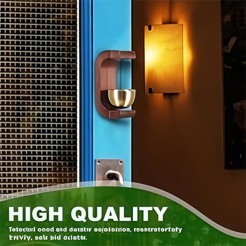 Image of 2025 New Wooden C-Shaped Wind Chime, Suction Door Type Solid Wood Wind Chime, Door Wind Chime, Shopkeepers Bell for Door Opening, Magnetic Door Chime, for Restaurants Home Barn C Shape (Walnut)