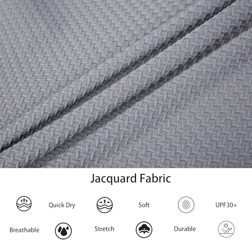 Alex Vando Mens Bubble Jacquard Polo Shirt Super Stretch Short Sleeve Polo Shirts for Men