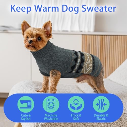 Pull classique pour chien de grande taille tricoté