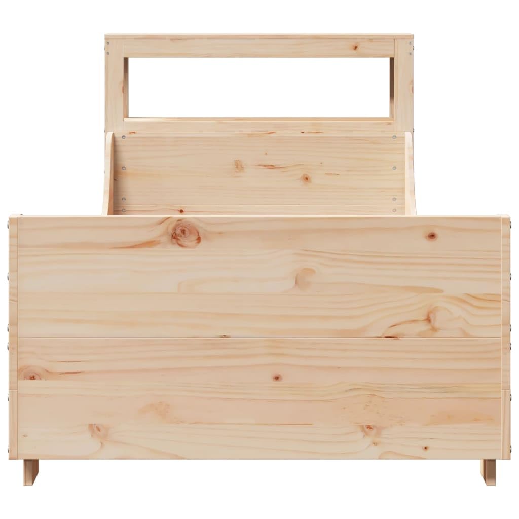 Massivholzbett ohne Matratze Bed Frame Bettgestell Massivholzbett Betten Holzbett 90x200 Kiefernholz - 3306468
