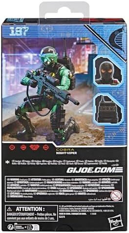 G.I. Joe Classified Series #187, Night-Viper, Collectible 6 Inch Action Figure with 7 Accessories — view 8