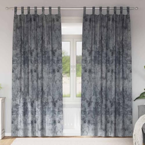 SooIarix Cortinas de terciopelo, 2 unidades, color gris plateado, 225 x 140 cm, cortinas opacas con textura aterciopelada para salón, dormitorio, puerta, cortina moderna con aislamiento térmico