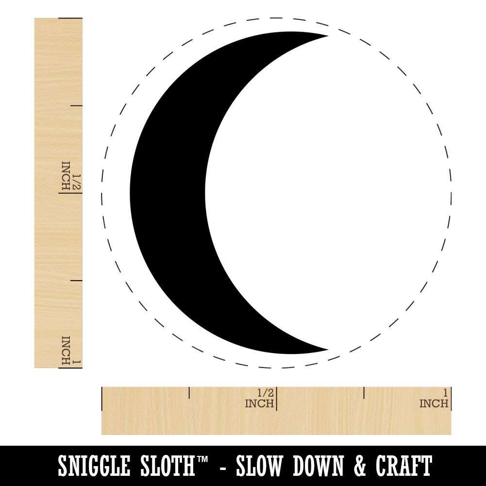 Moon Partial Rubber Stamp for Stamping Crafting Planners - 1 Inch Medium