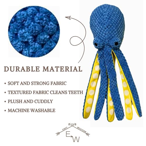 Duck and Octopus Dog Toy Set  Crinkle Squeaky Plush No Stuffing Interactive Calm Fun Cuddle Play  Large Medium Small Dogs and Puppy  Audible Stimulation  Bright Colors  Cucciolini Doodles Duck and octopus dog toy set  crinkle squeaky plush no stuffing interactive calm fun cuddle play  large medium small dogs and puppy  audible stimulation  bright colors   cucciolini doodles