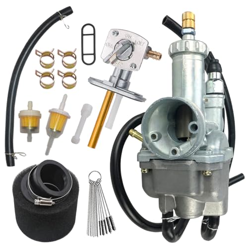 Image of KLF250 KLF220 Carburetor Fits for Kawasaki Bayou 250 KLF250A 2003-2011 for Kawasaki Bayou 220 KLF220A 1988-2002 ATV with Air Filter & Fuel Gas Petcock Valve