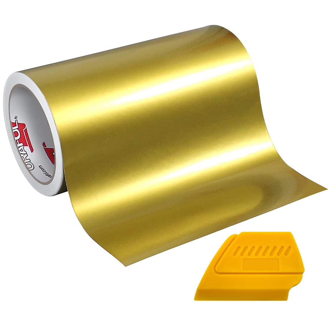 ORACAL 651 Permanent Glossy Metallic Gold Adhesive Vinyl (12" x 25ft w/Detailer)