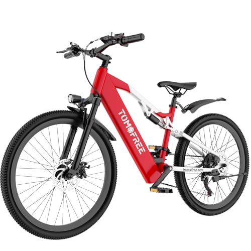 Tomofree 26' Electric Bike for Adult, Peak 1500W Brushless Motor Mountain E Bike, 34.4MPH Top Speed Ebike, 21 Speed, Up to 40 Miles, 48V 20Ah Battery for Commuter Electric Bicycle.