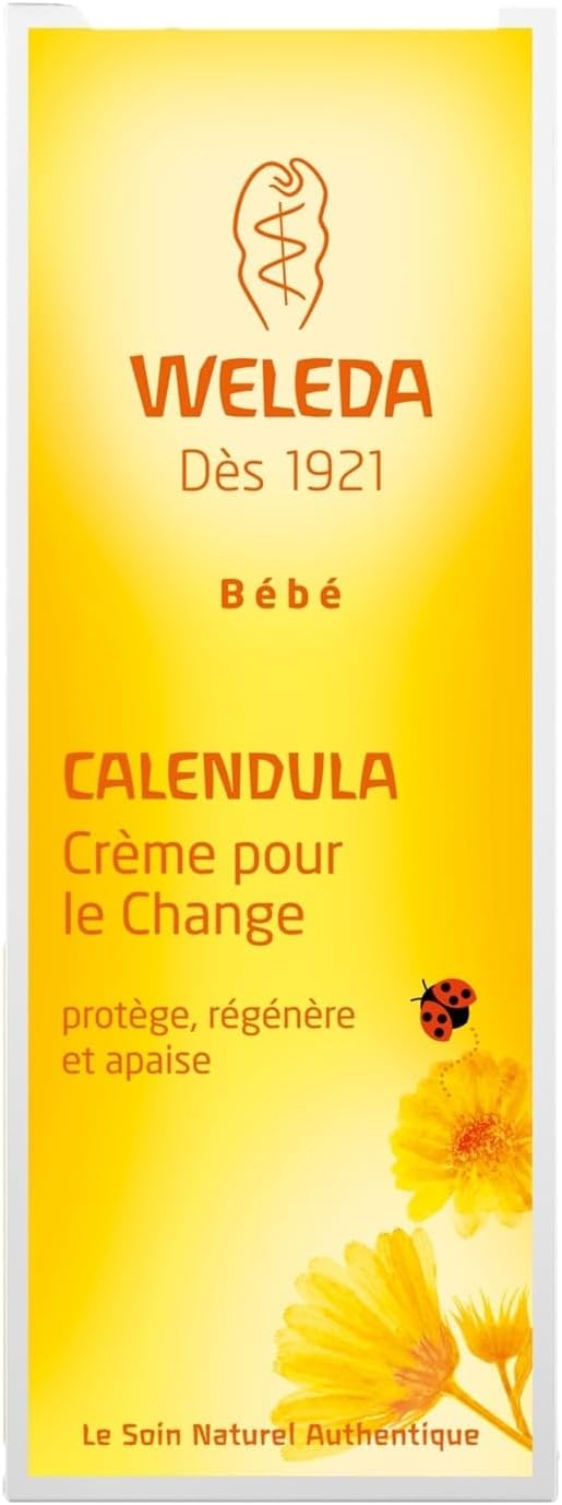 Weleda Baby Calendula Diaper Cream, 2.8 Fluid Ounce, Plant Rich Protection with Calendula, Chamomile, Sweet Almond Oil, Lanolin and Zinc Oxide