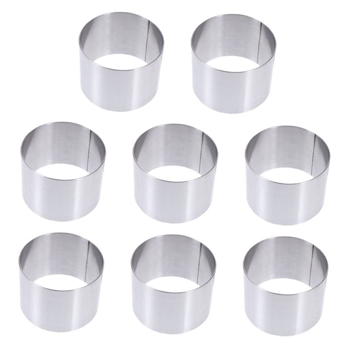 Cabilock 8Pcs Round Cake Detachable Mousse Baking for Microwave Use for Home Professional Baking Easy to Clean and Store
