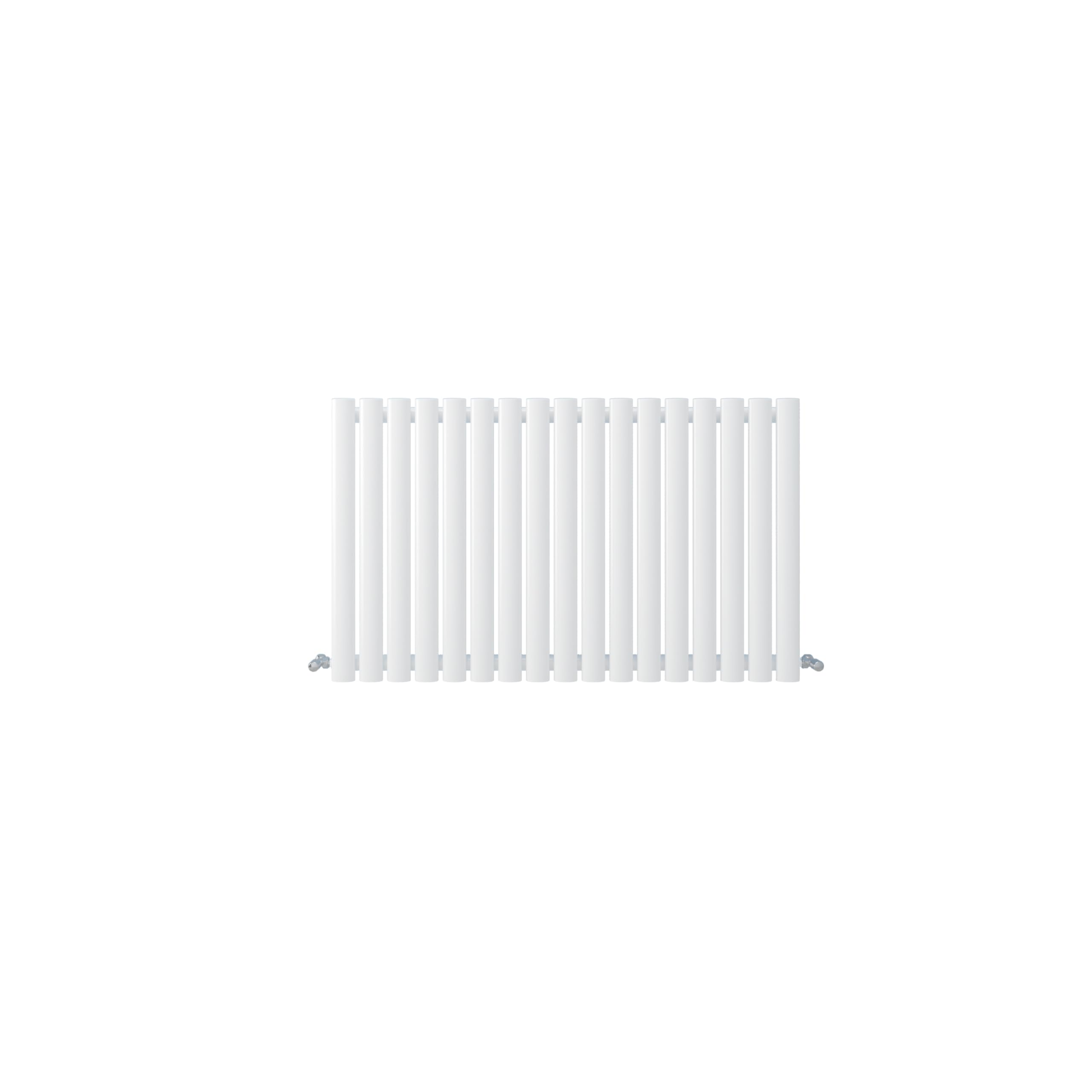 SLINE SANITARY Horizontal Designer Oval Column Radiator, Oval Radiator White, 600×1003mm Double Panel Modern Radiator for Bathroom/Living Room, Central Heating Rads, Amazon Radiator Wall Mounted