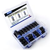 TAILONZ PNEUMATIC 30 pcs Straight Push Connectors Plastic Quick Release Connectors Air Line Fittings