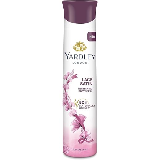 Yardley London Lace Satin Perfumed Deodorant Body Spray Fres