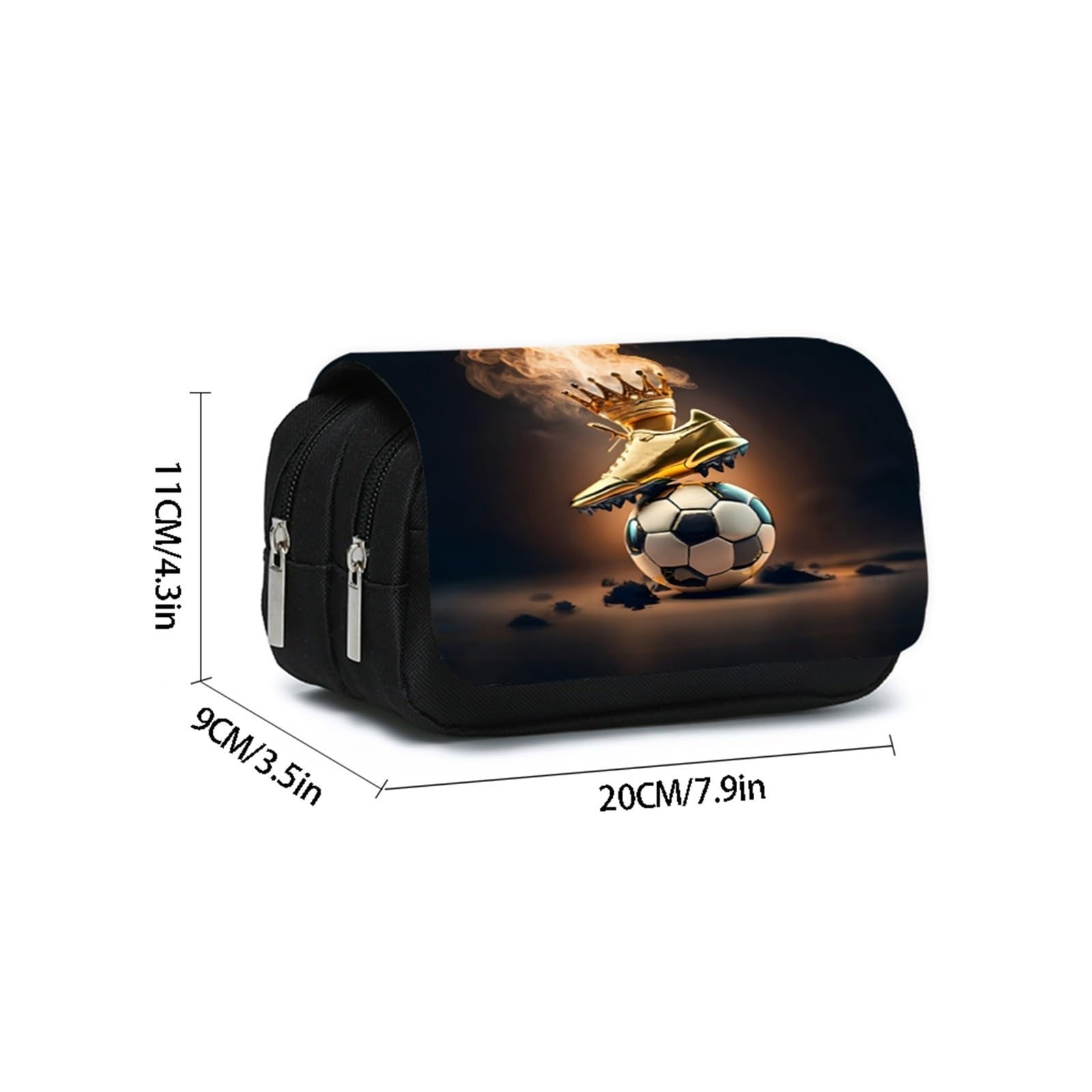 Portapenne da calcio for la scuola | Flip a doppio strato, cartone animato 2D, regalo for adolescenti, custodia for cancelleria(Burgundy)