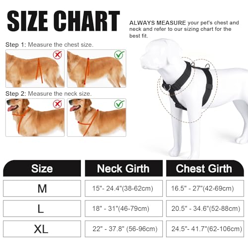 Hundegeschirr Mittelgroße Grosse Hunde, Taktisches Hundegeschirr Ausbruchsicheres, Gepolsterte Anti Zug Brustgeschirr Weich Verstellbares Dog Harness für Hunde Alltag und Training (Grün, M)