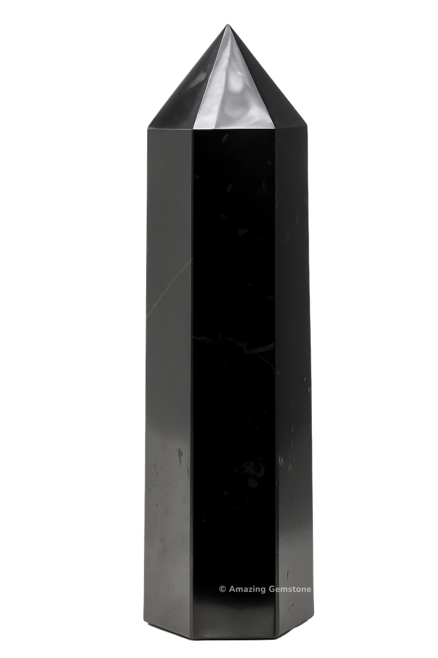 Amazing Gemstone Large Shungite Crystal Towers ~ Natural Healing Crystal Point Obelisk for Reiki Healing and Crystal Grid (5.5" to 6" INCH)
