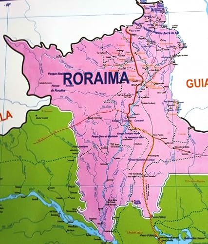 MAPA/POSTER DA REGIÃO NORTE DO BRASIL - DIMENSÕES: LARGURA 117 CM X ALTURA 89 CM