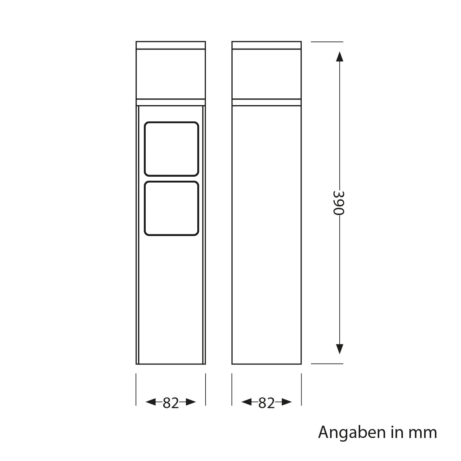 ledscom.de 3 farolas PODEL para exterior, Smart Home, 39 cm, negro, 2 enchufes, con bombilla G9 incluida, 596 lm, blanco