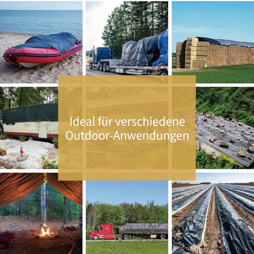 Bâche de protection imperméable 4x6 m avec œillets GUARD SHIELD bâche multi-usages noire