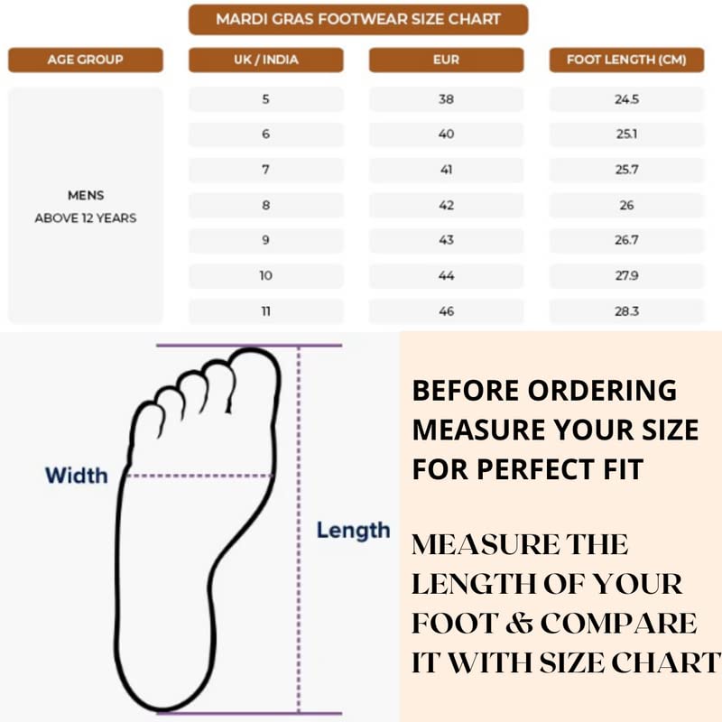 Image of MARDI GRAS Leather Sandals for Men | Casual Sandals with PU Sole & Foam Insole | Adjustable Straps, Breathable Leather Lining