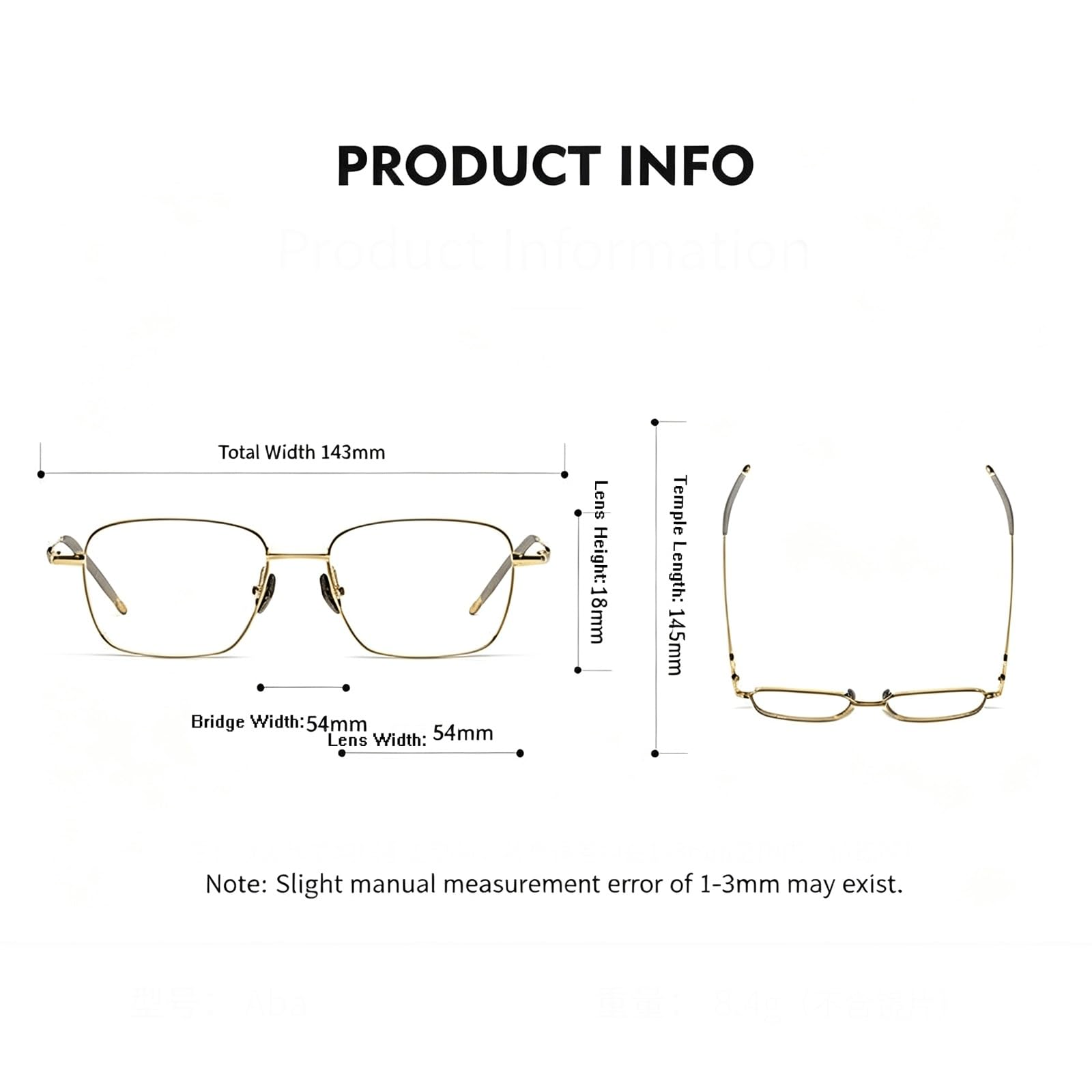 Monturas de Gafas for Hombre Gafas Suqare(Silver)