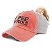 Womens Ponytail Cap I Pee in Pools A Embroidery Cotton Distressed Trucker Hats Strap Closure Coral Design Only
