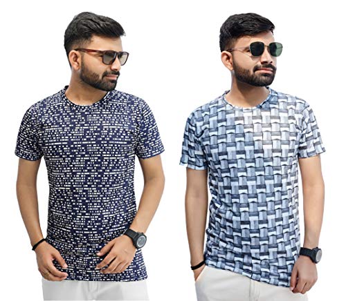 Image of Multicolor Casual T-Shirt for Men (Pack of 2)