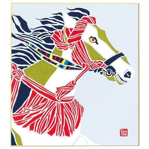 かみもん 2026年 干支色紙 tomide氏描き下ろし「神駿馬」午年 1枚入り kodo-eto-uma