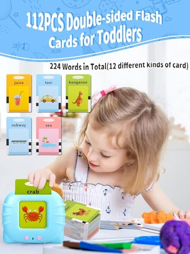 Toy imagine Talking Flash Cards Learning Toys for 2 to 6 Years Old Boys Girls, Educational Toddlers Toys Reading Machine with 224 Words, Preschool Montessori Toys and Birthday Gift for Kids - Image 7