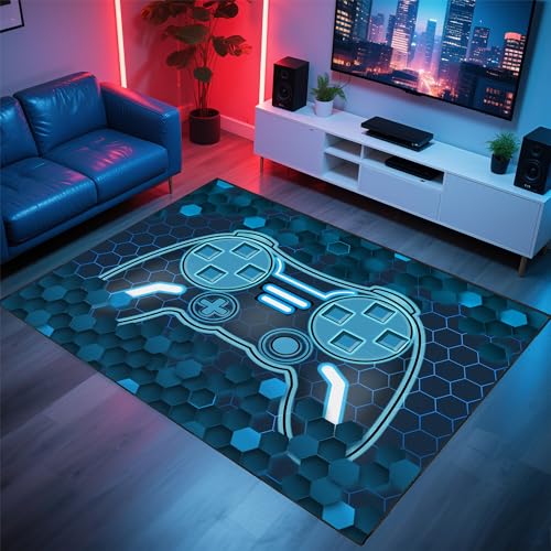 Tapete decorativo gamer 3'x5' con base antideslizante