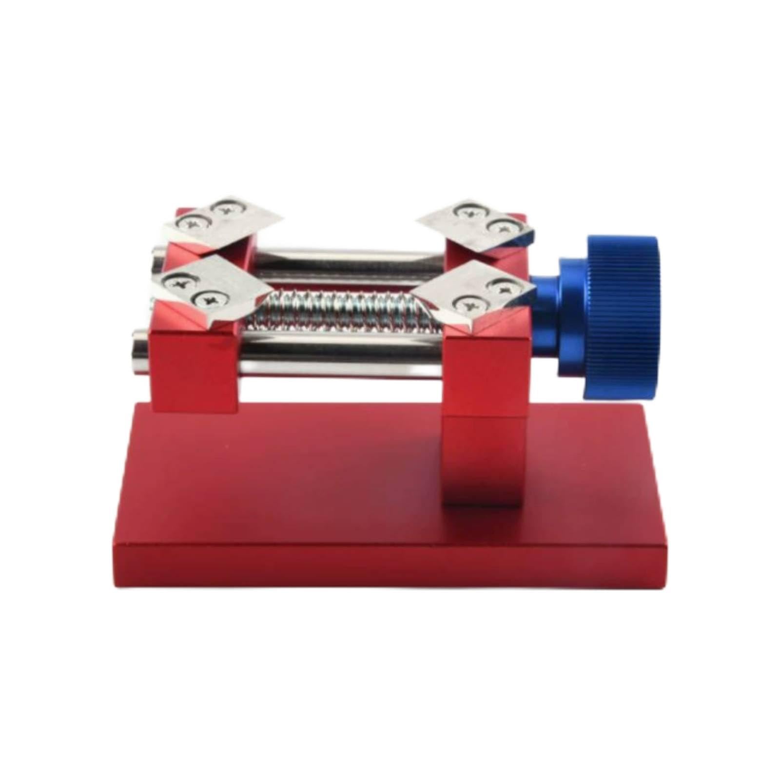 Herramienta de Relojería Abridor de Bisel Extractor de Cristal Removedor de Tapa Ajustable de Precisión en Aluminio y Acero con Base Estable Adecuada