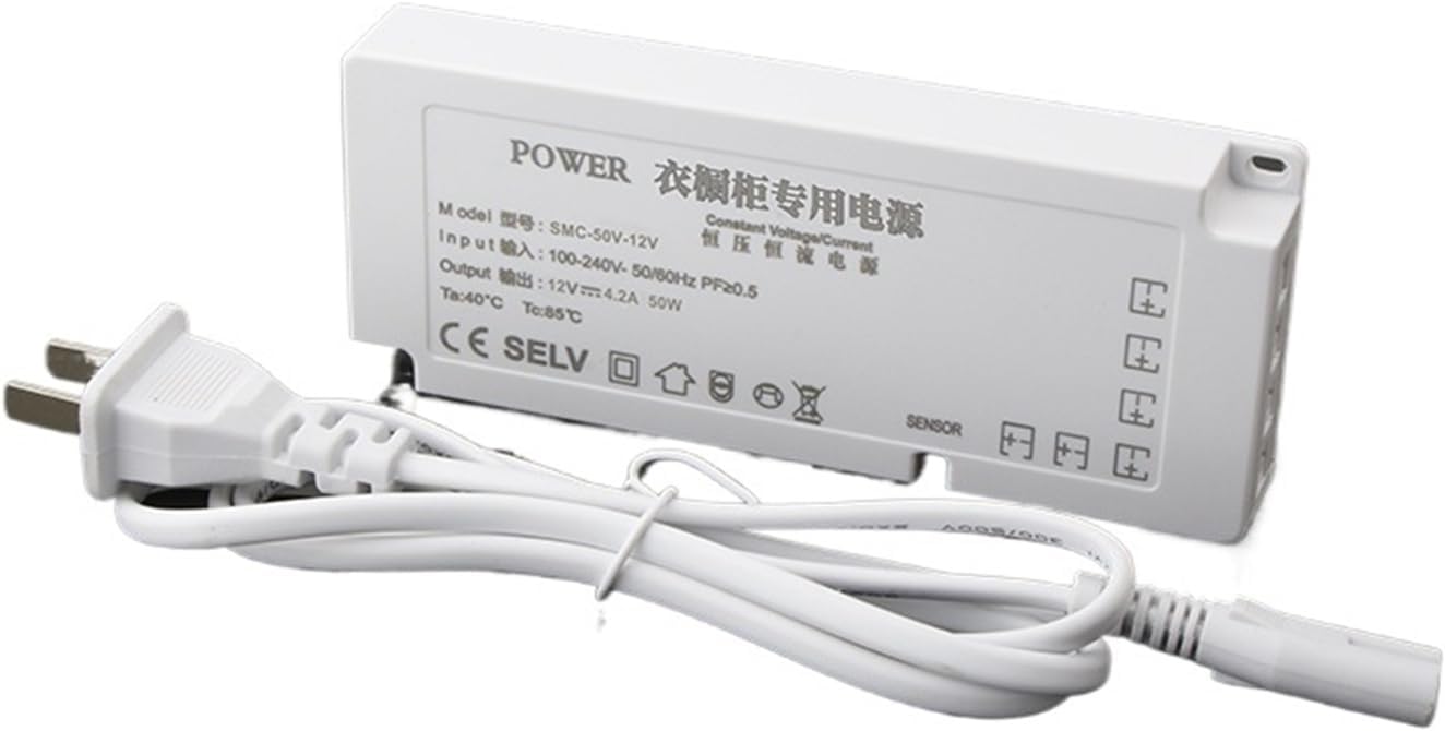 Wardrobe Cabinet Dedicated Power Supply 12V Interface with Induction Switch Ultra-Thin Transformer 24v(50W24V)