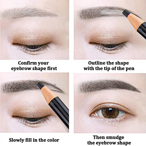 5Pcs Waterproof And Sweatproof Eyebrow Pencil Set, Pull Cord Peel-Off Eyebrow Pencil, Fills And Outlines The Perfect Eyebrow Shape, Smudge And Lasts For A Long-Lasting Make Up Novice Eyebrow Pencil (Black) #TOP3