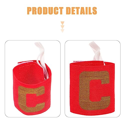 Sosoport Colored Armband Soccer Captain Armband Youth Soccer Captain Armband 4pcs Football Basketball Player Bands Adjustable C Armband for Sport Player Accessories Band Soccer Badge Soccer