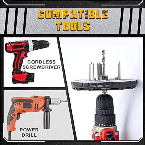 Hopbucan 1 Piece Adjustable Punching Saw Diameter 45-130MM Hole Opener Cutting Woodworking Tool, Photo Color - Image 2