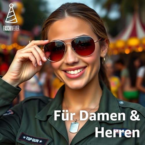 Erkennungsmarke silber, Hundemarke US Army Dog Tag - Kette als Soldaten Accessoire für Fasching & Karneval
