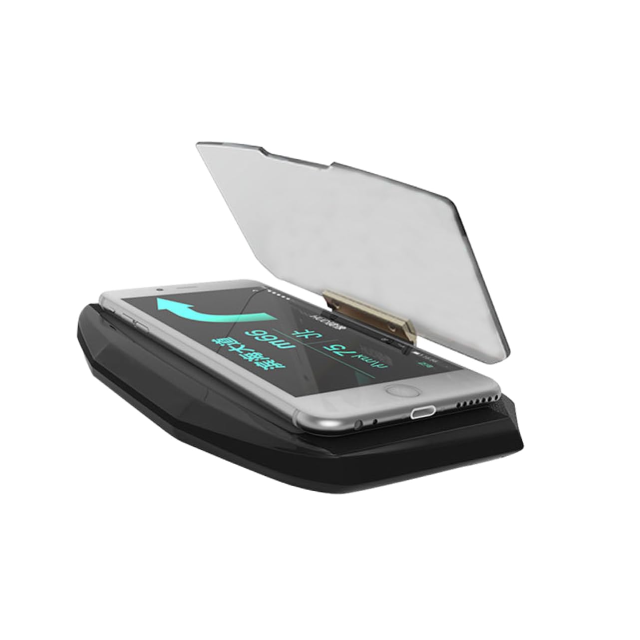 jojofuny Supporto per Cellulare da Auto Display Head-up e Navigazione Gps Pellicola Riflettente per Mostrare Informazioni Supporto per Telefono Slot per Telefoni Fino