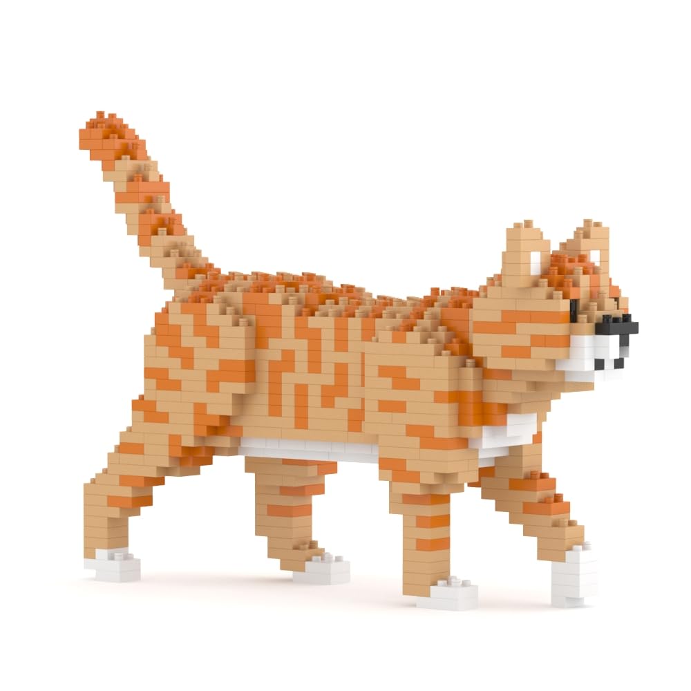 Amazon.com: JEKCA Orange Tabby Cat Mini 01S | Mini Cat Plastic