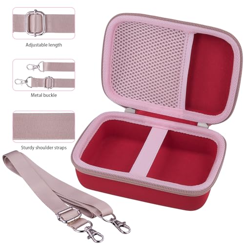 Image of khanka Hard Case for Kodak Smile+ /Kodak Smile Plus Camera,Fuchsia | EVA Hard Shell, Mesh Pocket Accessory Storage, Travel-Ready Portable Storage, Easy Carry Handle, Protective Case Only