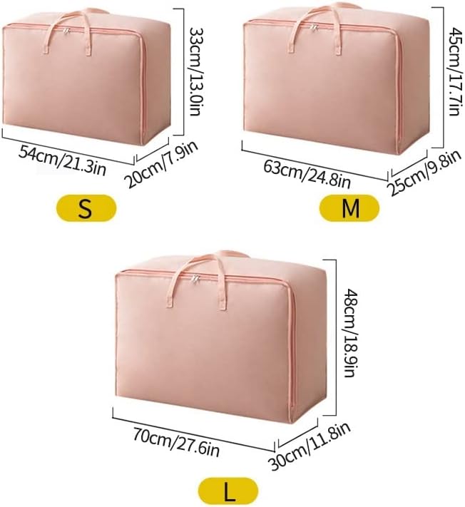 JSEIAJB Large Capacity Clothes Storage Bag Waterproof Cabinet Wardrobe Organizer Quilt Pillow Blanket Organizer(S code)