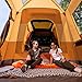 TIMBER RIDGE 5-9 Person SUV Tent with Screen Porch and Awning for Family Camping, Weather Resistant and Portable Van or Car Tent, Includes Rainfly and Storage Bag, 13' W X 10' L X 7.1' H, Orange