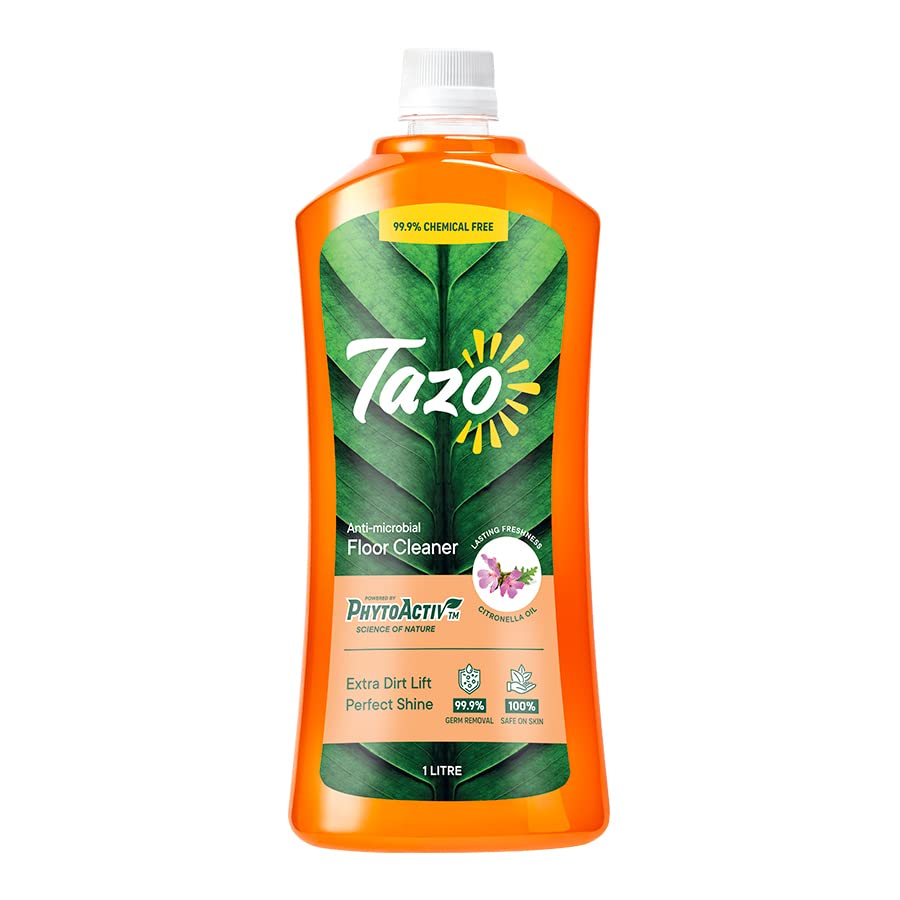 Tazo Floor Cleaner Liquid (1 Litre, Pack of 1), Antimicrobial Disinfectant Surface Cleaner, Biodegradable & Plant Powered Floor Cleaner With Extra Dirt Lift, Kills 99.99% Germs, Baby & Pet Safe (B0CG924PTT) Amazon Price History, Amazon Price Tracker